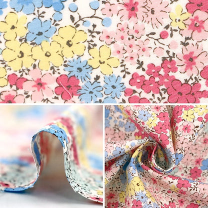 [From quantity 5] Fabric "Broadprint floral pattern pink KTS3414-A" COTTON KOBAYASHI