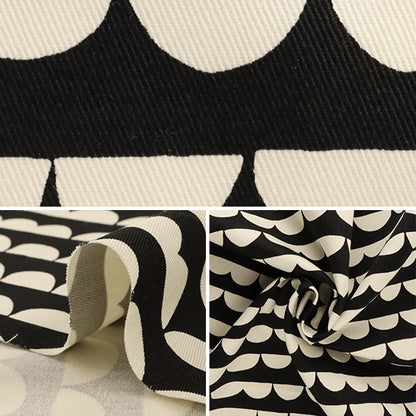 [From quantity 5] Fabric "Twill Print Scallap Pattern KTS6257-B" COTTON KOBAYASHI
