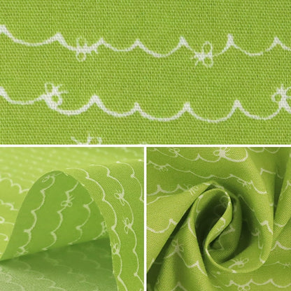 [From quantity 5] Fabric 『Poplin Homy Collection SkallapRibbonPattern DH11334S-G]