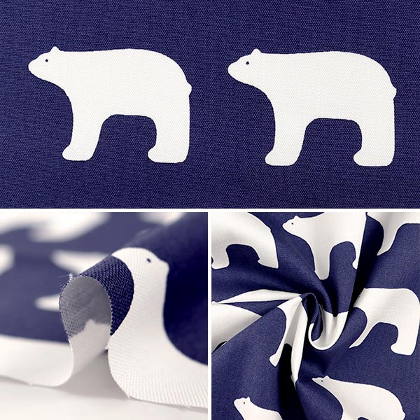 [From quantity 5] Fabric "Kippis (Kippis) Oxford Polar bear KPO-06D]