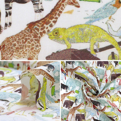 [From quantity 5] Fabric "Liberty Liberty Print Tana lawn Cue for the Zoo 3634160-YE] Liberty Japan