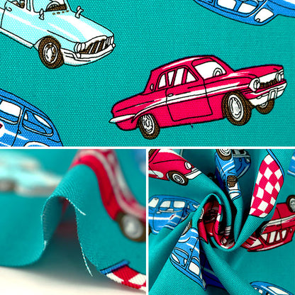 [From quantity 5] Fabric 『Oxford American car green MOWF-120-G]