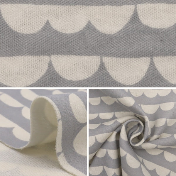 [From quantity 5] Fabric "Smooth Skallap Gray KTS6739-E" COTTON KOBAYASHI