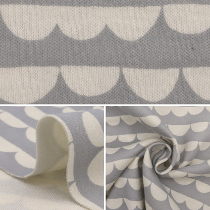 [From quantity 5] Fabric "Smooth Skallap Gray KTS6739-E" COTTON KOBAYASHI
