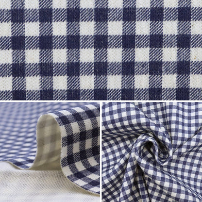 [From quantity 5] Fabric "Smooth Gingham Check Navy KTS6740-F" COTTON KOBAYASHI