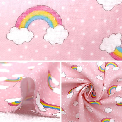 [From quantity 5] Fabric "Yawara Double Gauze Favorite Baby Rainbow Pink OKBF-36"