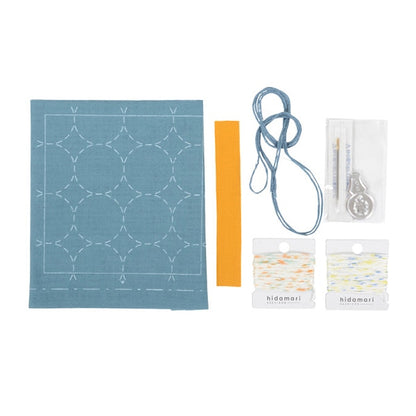 Embroidery kit "SashikoPair Coaster Blue 98952] LECIEN Lecien COSMO Cosmo