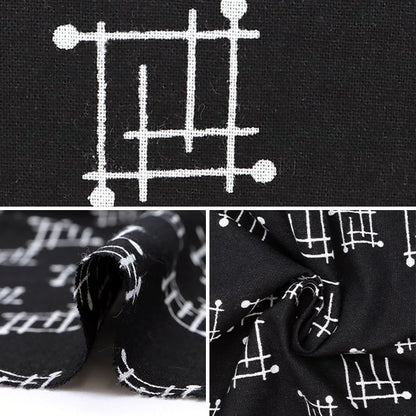 [From quantity 5] Fabric "20 Sheeting Print Modern Pattern Black x White Bei15052"
