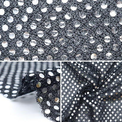 [From quantity 5] Fabric "Happiness White x Silver 160311-1"