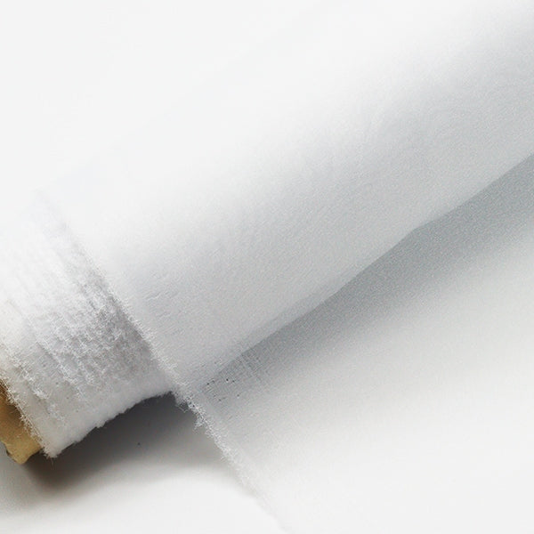 [From quantity 5] Fabric "MONO-CHFFON (Monosifon) White FW400-3SW