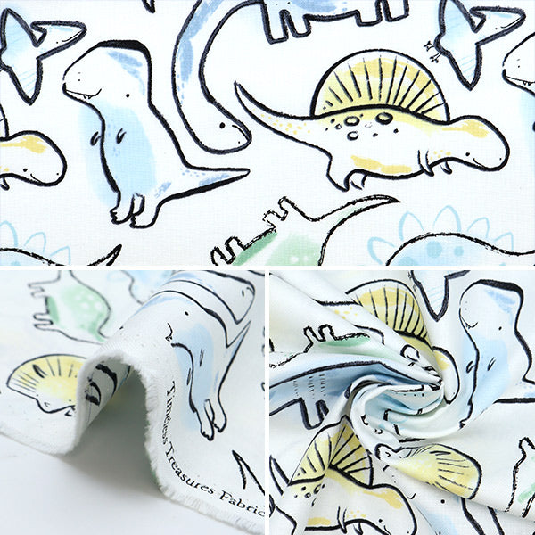 [From quantity 5] Fabric "USA Cotton Dino Loa Dinosaur Pattern FUN-C8940"