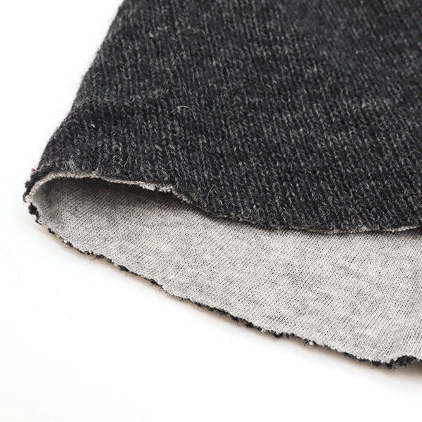 [From quantity 5] Fabric "W/NYW Face Jersey D Gray x Gray YG11044-1"