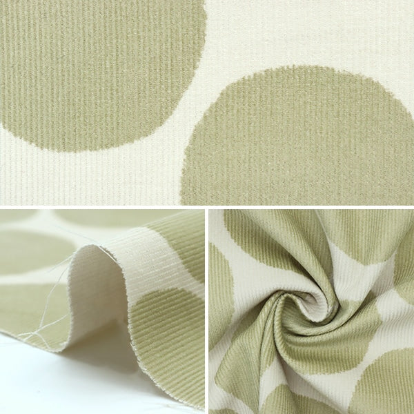 [From quantity 5] Fabric "21W Corduroy Print Circle Mustard 38095-3C"