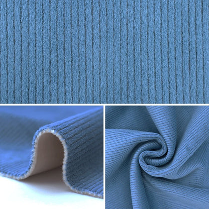Fabric "Bonding knit Cut Cloth Approximately 85cm x 90cm Corduroy Blue Gray BN212P-03BG]
