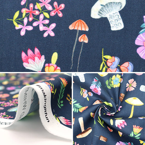 [From quantity 5] Fabric "USA Cotton Woodland Wimsey DDC9770-Navyd"