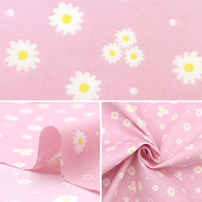 [From quantity 5] Fabric "Antibacterial and deodorantSheeting PETIT Daisy Light Blue PTC1121-2-B]