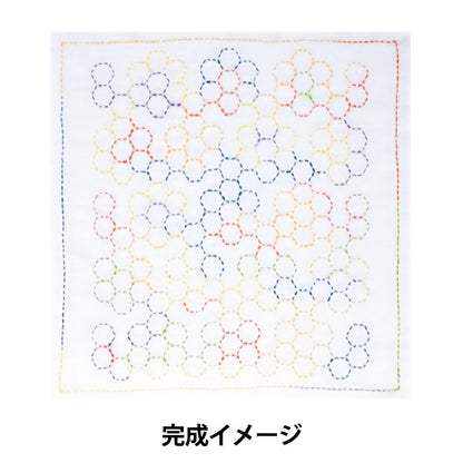 Embroidery kit "Hand-sewn Flower Fukin Kit SASHIKO WORLD AMERICA Grand Mothers Flower Garden KSW-007" TULIP Tulip