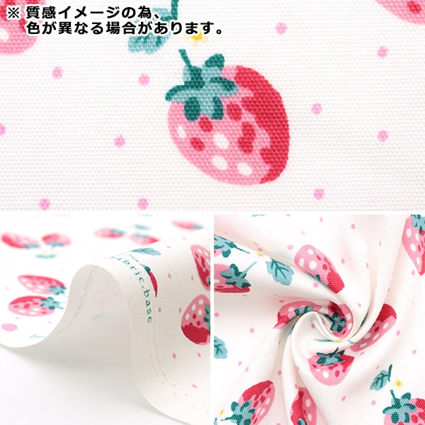 [From quantity 5] Fabric 『Oxford Print Ichigo Dot Blue MOWF-138-BL]