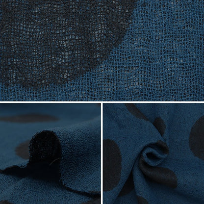 [From quantity 5] Fabric "Wool JQ polka dots 34732-7 navy x blue"