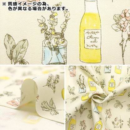 [From quantity 5] Fabric 『Oxford Herb and Bottle Green 38097-2D]