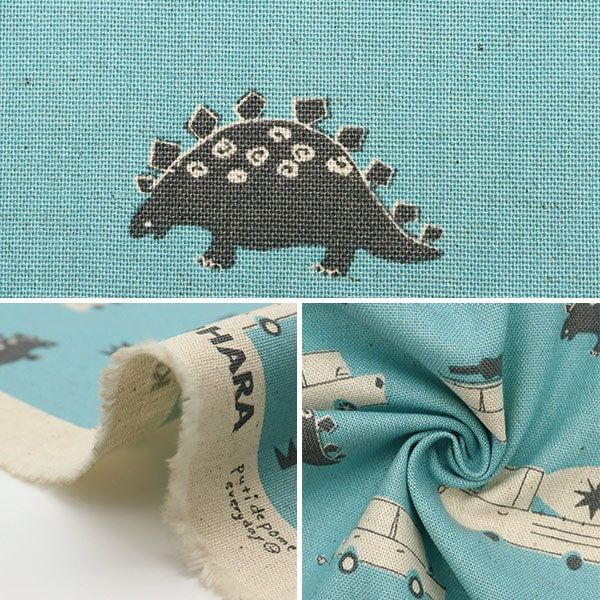 [From quantity 5] Fabric "Cotton hemp canvas Kuruma and Kyoryurite Blue PTMF-126-LBL"