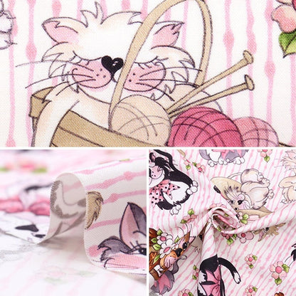 [From quantity 5] Fabric "USA Cotton Loralie Designs Fancy Cats 692-471"