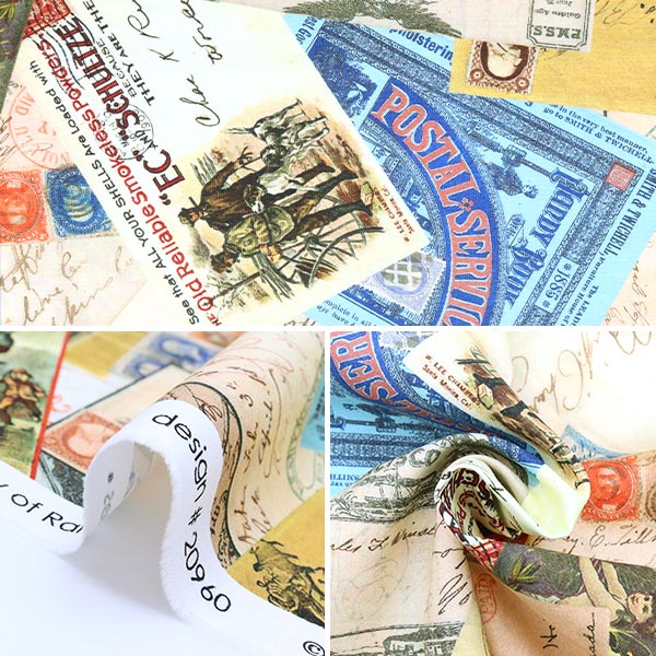 [From quantity 5] Fabric "USA Cotton Library of Rarity (postal pattern) 20960-199"