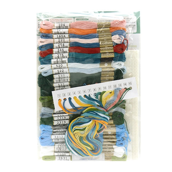 Embroidery kit "Meguru Season and Japanese Scenery Summer Hana and Northern Alps 522002" LECIEN Lecien COSMO Cosmo