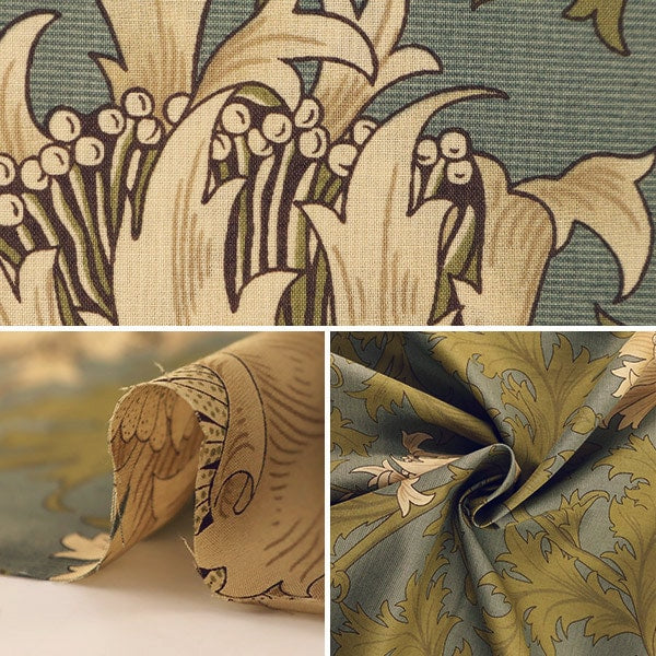 [From quantity 5] Fabric "Moda Best of Morris Best of Morris Sheeting Anemone Light Blue 8217-18]