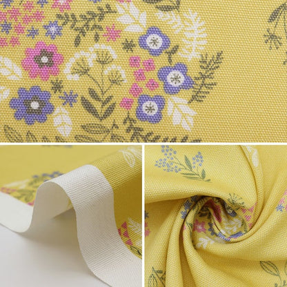 [From quantity 5] Fabric "MOMEN-T (moment) Oxford Floral pattern yellow 142-1265-B2]