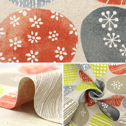 [From quantity 5] Fabric "Cotton hemp canvas circle Kinari bass SK-5400-1A"