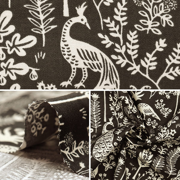 [From quantity 5] Fabric "USA Cotton Manjarishylt Black RP708-BK1"