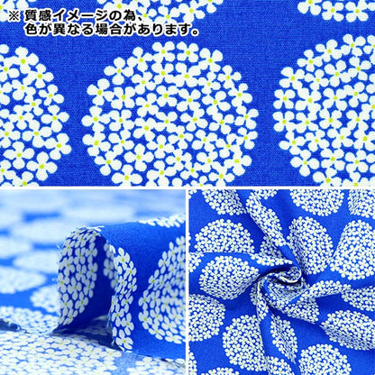 [From quantity 5] Fabric "Ukono cloth Broad Mini Hydrangea Black UP5790-C" COTTON KOBAYASHI