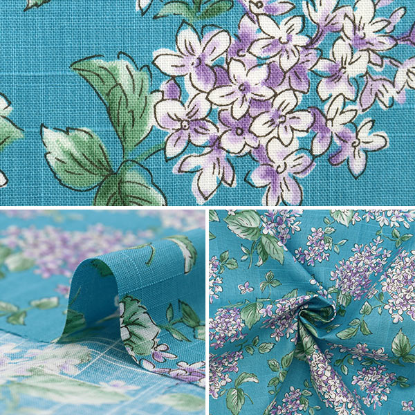 [From quantity 5] Fabric "Emiko Collection Slab Cross Lilac (Lilac) Blue SEC2404-BL"