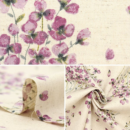 [From quantity 5] Fabric "MOMEN-T moment cotton linenSheeting Sumire beige 148-1255-I1]