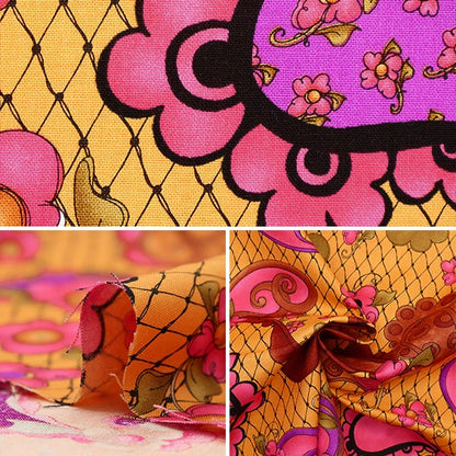 [From quantity 5] Fabric "USA Cotton Loralie Designs Paisley Pattern 692-490"