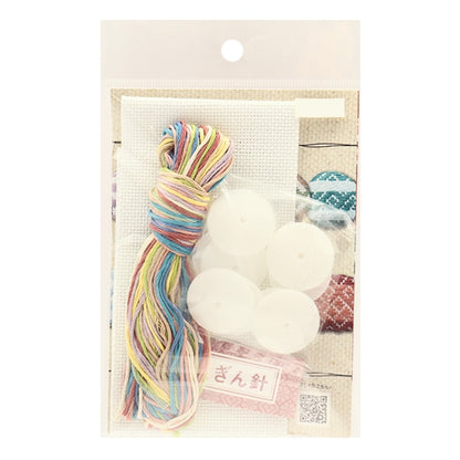 Embroidery kit "Kogin Sashimi Kukurumi button Mahoroba 5 pieces Kogin 105"Olympus