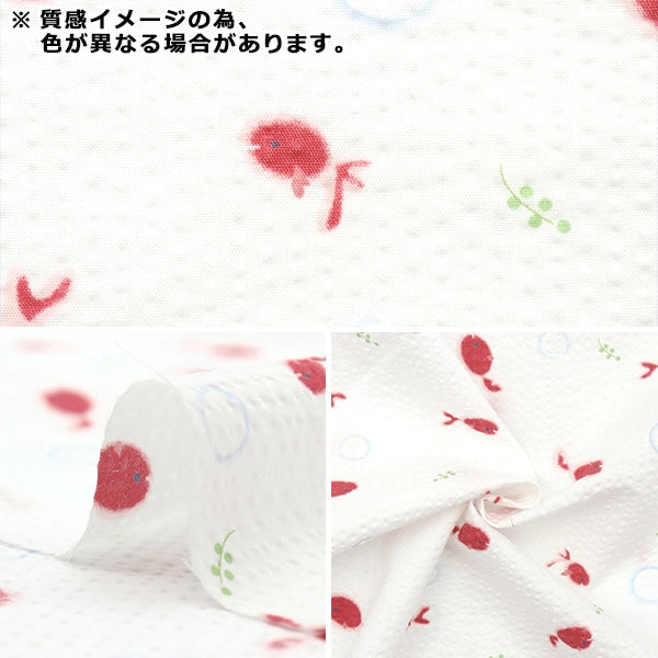 [From quantity 5] Fabric "Ripple Children's Ekubo Series Goldfish Blue ECB-49-BL"