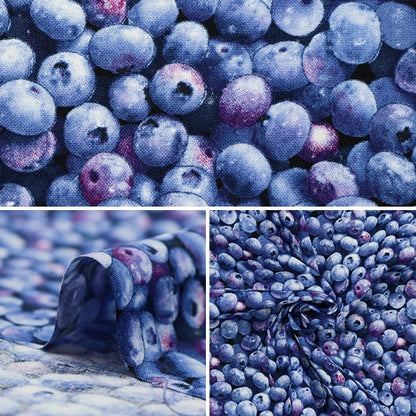 [From quantity 5] Fabric "USA Cotton Berry Good Blueberry Pattern 509-BLUE"