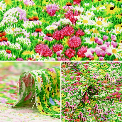 [From quantity 5] Fabric "USA cotton Beads・ And Flowers Flower Pattern 518-MULTI]