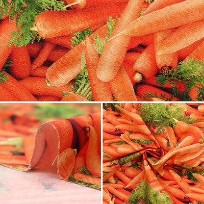 [From quantity 5] Fabric "USA Cotton Food Festival Carrot Pattern 632-ORANGE"