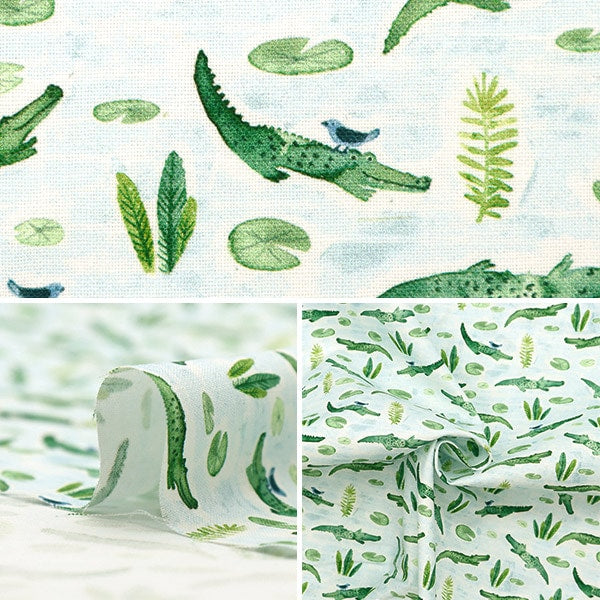 [From quantity 5] Fabric "USA Cotton Crocodile Hunt DCJ2151-MULTI"