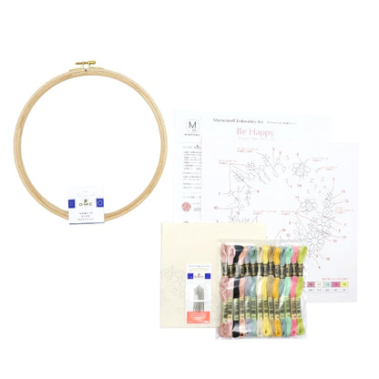 Embroidery kit "MOMENTOELL embroidery kit be Happy JY001" DMC DMSea