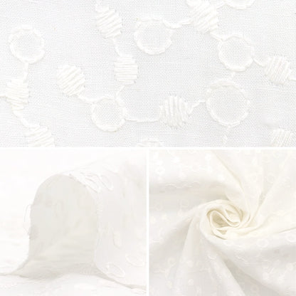 [From quantity 5] Fabric "Cotton lace tree full white LACE22-NU-WH"