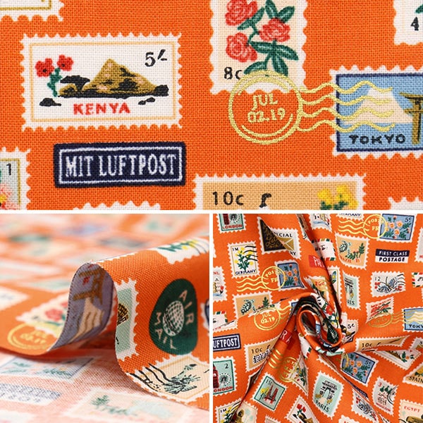 [From quantity 5] Fabric "USA Cotton Bonvoyage RP802-RE1"