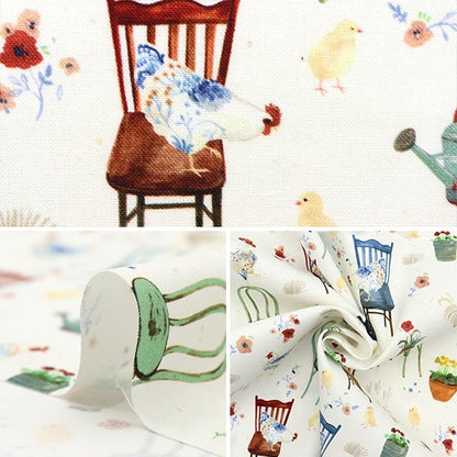 [From quantity 5] Fabric "USA Cotton Country CD1096-Cream"