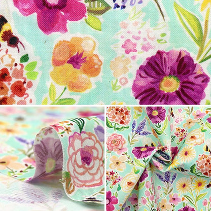 [From quantity 5] Fabric "USA Cotton Bee Garden DJL2114-MULTI"