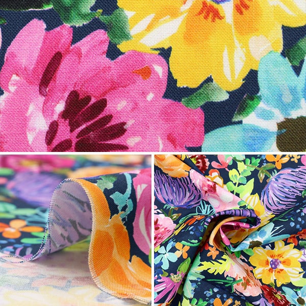 [From quantity 5] Fabric "USA Cotton Dahlia DJL2108-MULTI"