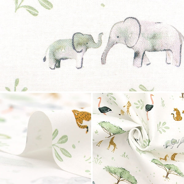 [From quantity 5] Fabric "USA cotton DEARSTELLA Let's Get DCJ2147-WHITE"