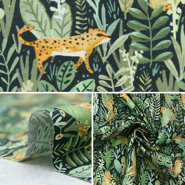 [From quantity 5] Fabric "USA cotton DEARSTELLA Jungle DCJ2142-MULTI"